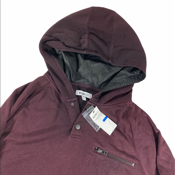 William Rast Mens Burgundy Hoody Pull Over… - Picture 8 of 11